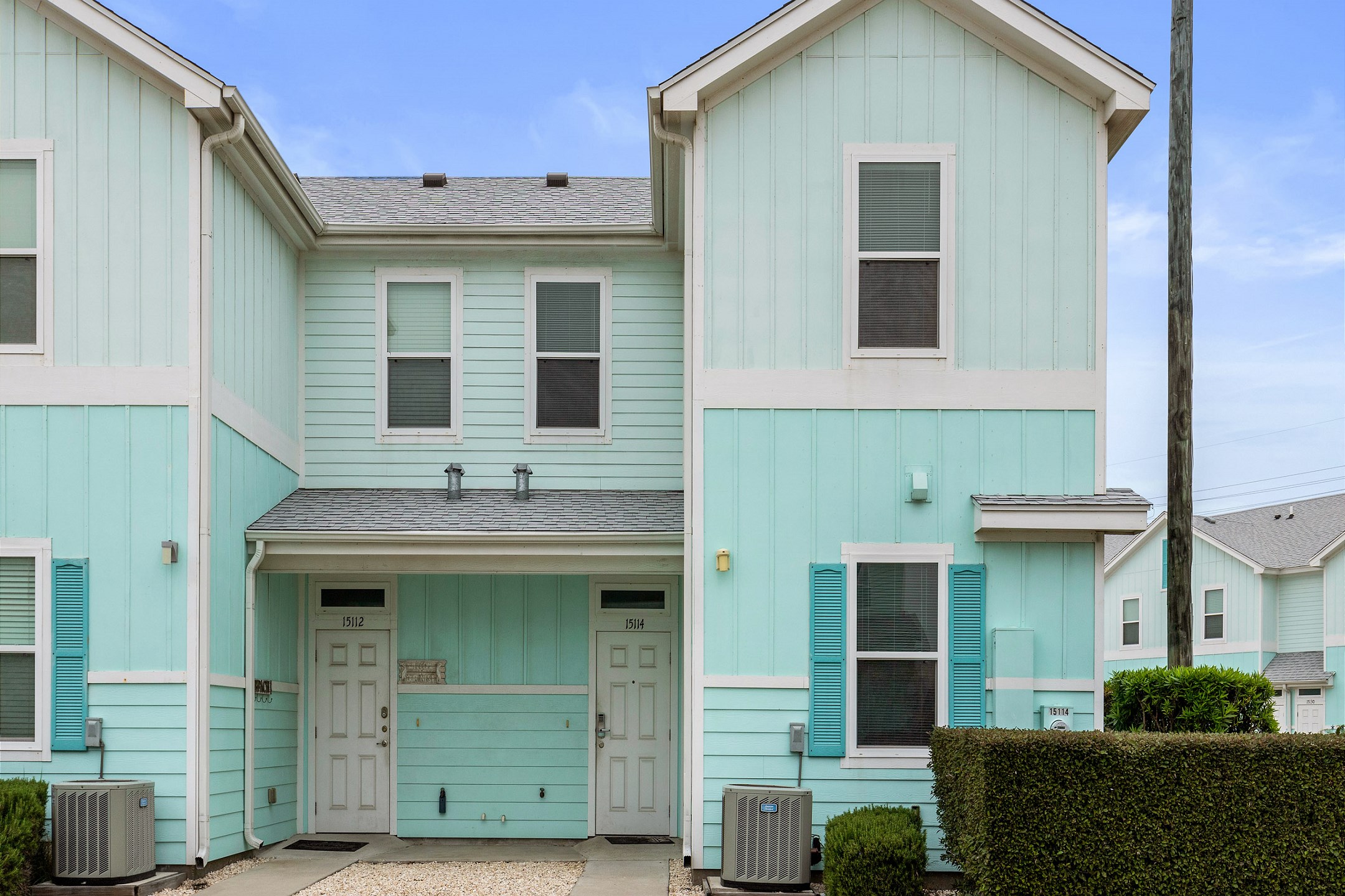 Front of property, end-unit for additional privacy