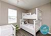 Second bedroom on second floor with twin over full size bunk bed and twin size bed with twin trundle
