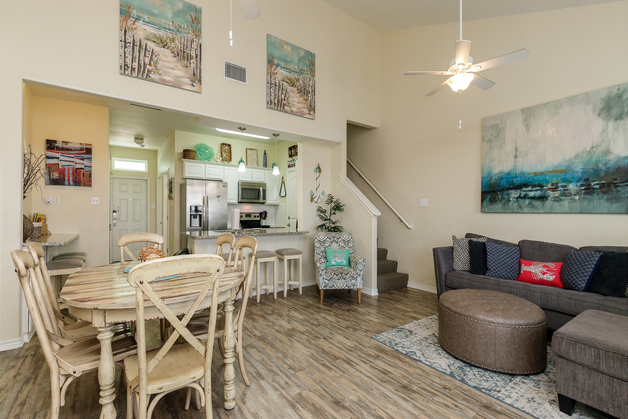 Great space to relax on the comfy furniture and make new memories with family 