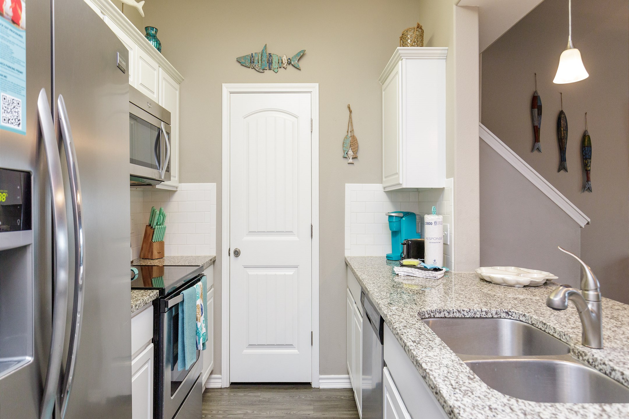 This kitchen is perfect for whipping up quick bites or indulging in culinary adventures during your stay