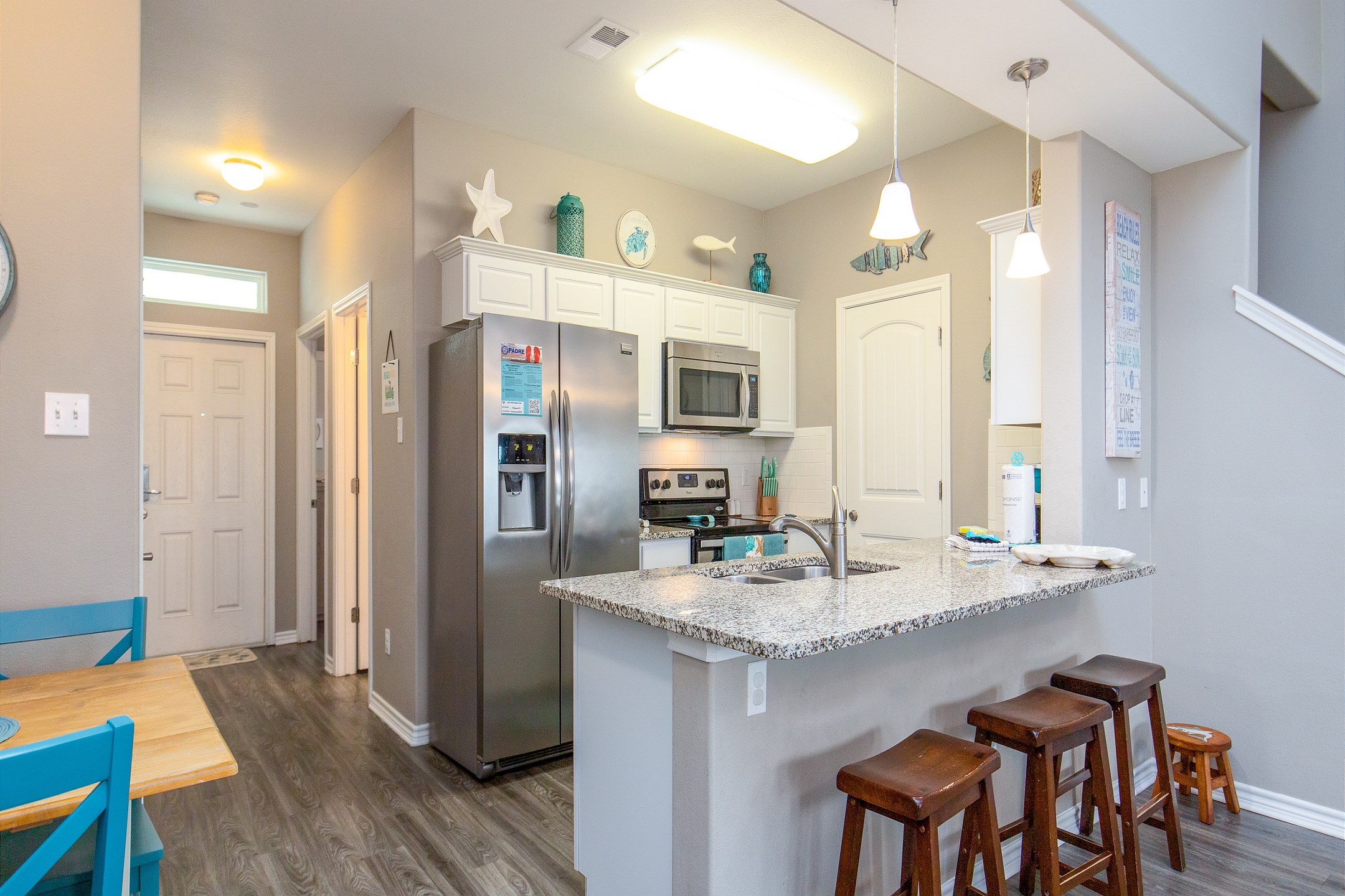 This kitchen is perfect for whipping up quick bites or indulging in culinary adventures during your stay