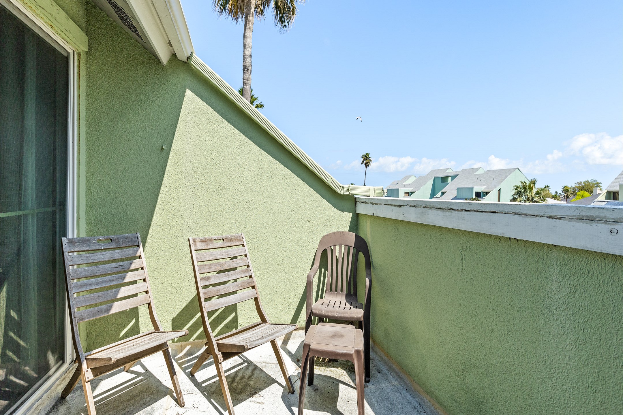 Balcony off the second and third bedrooms