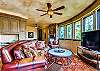 Quaint living area with TV