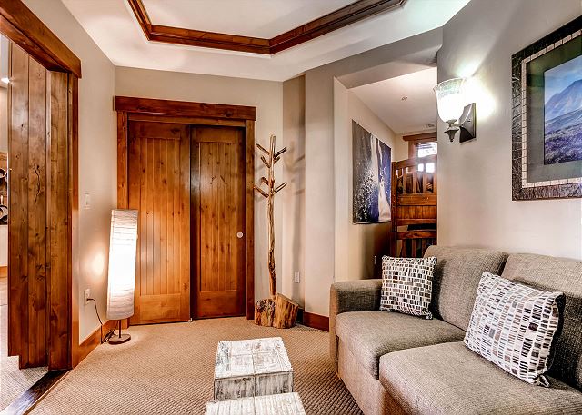 with sleeper sofa and Surfs Up bunk beds
