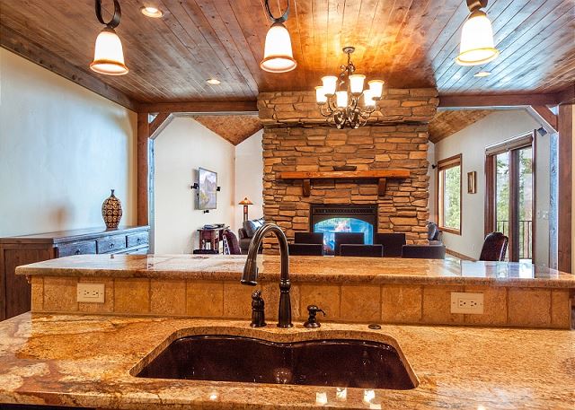 to dining and living area