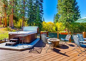 Private hot tub, outdoor firepit