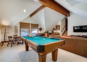 Billiards in the upper level den