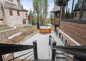 Access the private hot tub