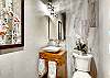 Convenient powder bathroom