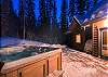 Very private back deck with hot tub