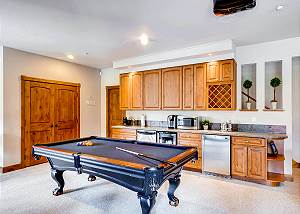 Rec Room on Lower Level with Billiards Table,