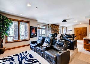 Cozy seating in theater room