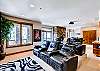Cozy seating in theater room