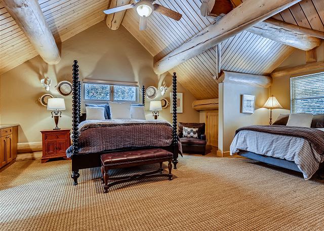 - sleeps 5 in one king bed, one queen bed and one twin bed with ensuite bath and a wet bar with coffee maker