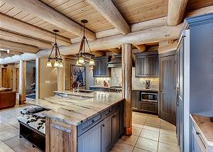Kitchen looking to mudroom entryway