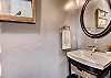 Convenient powder bathroom