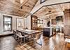 Dining opens to kitchen