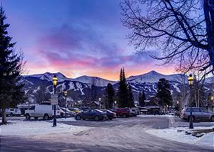 View of ski mountains for Harris House