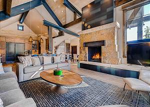 Great room opens to kitchen