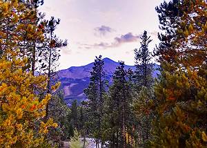 Mountain peak view