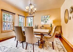 Cozy up in the dining room