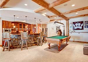 Custom full bar and billiards table