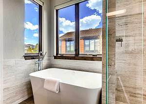 Large soaking tub