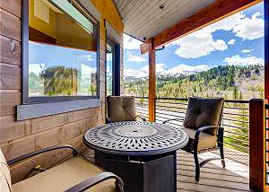 Outdoor seating in summer months