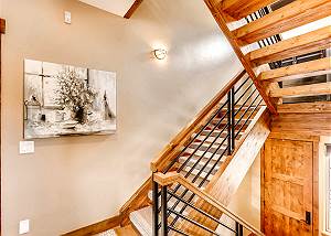 Entry door leading up staircase