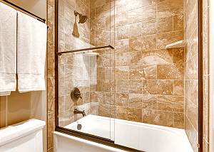 Lower hall full bathroom