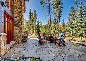 Rear patio with fire pit