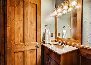 Powder bathroom off main entry