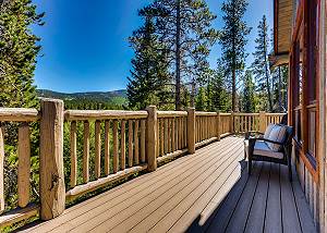 Large deck with wide open views