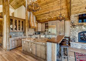 Lustrous granite kitchen