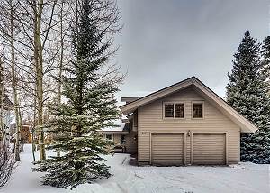 Two car garage, view of home from street