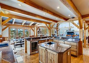 Open kitchen to living area