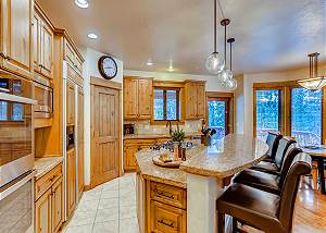 The spacious kitchen