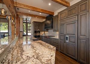 The professional-grade gourmet kitchen