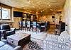 Lower level rec room with size full bar,