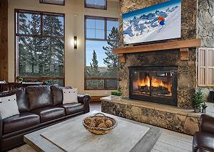 Relax beside the fireplace