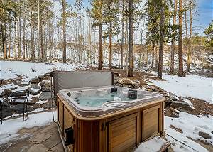 The private outdoor hot tub