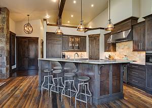 Gather around the expansive Kitchen island