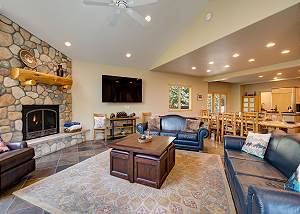 Great Room opens to Dining Area and Kitchen