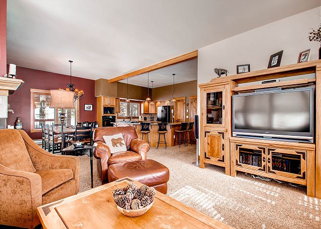 opens to dining and kitchen