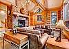 Rock fireplace