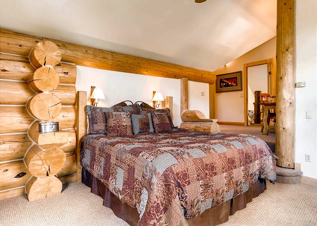 - sleeps 2 in one king bed, around the corner sleep 1-2 in a queen sleeper sofa