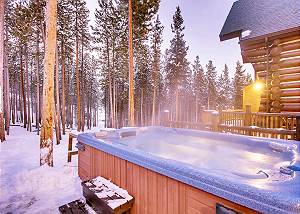 The warmth of a hot tub
