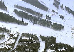 Aerial Shot of Ski Classic Lodge,