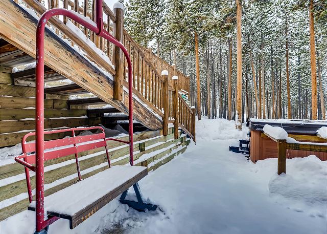 and private outdoor hot tub