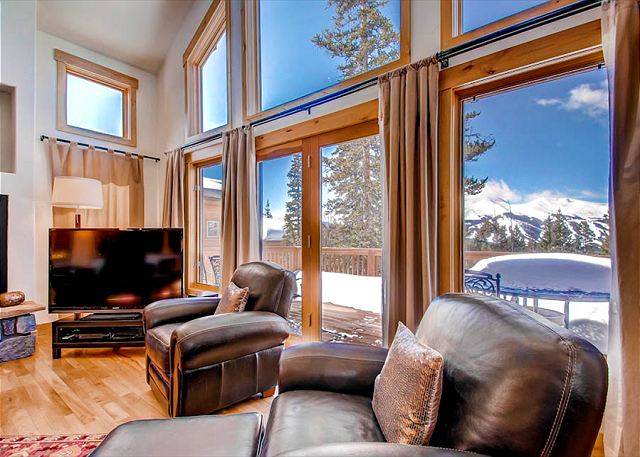 Great Room with gas fireplace and flat screen TV